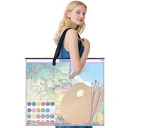 AKAYOK 20x26 inch Art Portfolio Bags, Artwork Storage Case with Handle and Zipper, Mesh Waterproof Folder Organizer for Bulletin Boards, Scrapbooks, Keepsake and Poster Storage