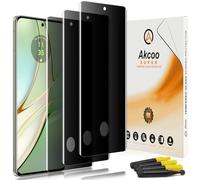 Akcoo For Motorola Edge 40 Neo / Edge 40 for Tempered Glass Privacy Screen - Pack of 3, Anti-Spy with 28° View Protection Angle, Compatible with Fingerprint Sensor, High Touch Sensitivity