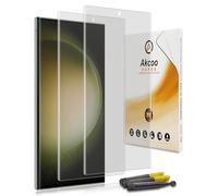 Akcoo Matte Screen Protector for Galaxy S23 Ultra [2 Pack], Tempered Glass UV Set, Anti Glare, Anti Fingerprint, Sensitive Touch, Fingerpint-ID Compatible for Samsung S23Ultra 5G