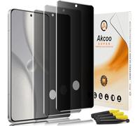 Akcoo Privacy Screen Protector for Xiaomi 15 Ultra, Tempered Glass UV Set - 3 Pack, Anti-Spy, Scratch Resistant,Fingerprint-ID Compatible, Sensitive Touch