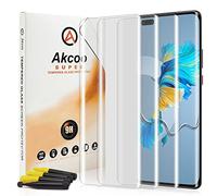 Akcoo Screen Protector for Mate 40 Pro,Tempered Glass (UV Set)-3 Pack,Smooth and Sensitive Touch,Anti-Scratch,Fingerprint-ID Compatible,3D Curved Edge to Edge Coverage
