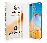 Akcoo Screen Protector for P40 Pro,Tempered Glass(UV Set) - 3 Pack,Scratch Repair,Sensitive Touch,Fingerprint-ID Compatible,Anti-Shatter,Edge to Edge Coverage