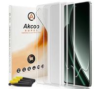 Akcoo Tempered Glass Protective Glass for Realme GT 6 / GT 6T, Pack of 3, Scratch Repair, Edge to Edge Full Coverage, Sensitive Touch, Cases Friendly, Fingerprint ID Compatible