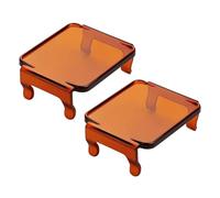 AKD Part 3 Inch Amber LED Pods Covers 2PCS Square Cube Lights Covers PC Protective Bar Lens 3X3 Pod Covers for Fog Ditch Offroad Driving