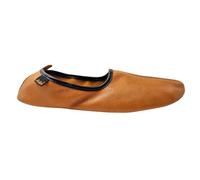 Akdam Burgundy Genuine Leather Unisex Slippers - Comfortable Slippers for Home, Antique Tan, 6 UK