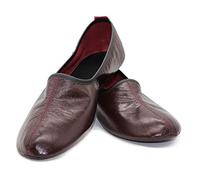 Akdam Women's Indoor Leather Slippers Bordeaux Traditional Babouche House Shoes Moccasin (us_footwear_size_system, adult, women, numeric, medium, numeric_5), Bordeaux, 5