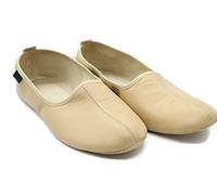 Akdam Women's Indoor Leather Slippers Cream in Womens Size 5 Traditional Babouche House Shoes Moccasin, Cream, 5