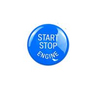 akddaf Car Start Stop Button Cover,Fit For E Chassis vehicle Ignition button cover sticker(Blue)