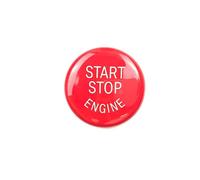 akddaf Car Start Stop Button Cover,Fit For E Chassis vehicle Ignition button cover sticker(Red)