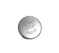 akddaf Car Start Stop Button Cover,Fit For E Chassis vehicle Ignition button cover sticker(Silver)
