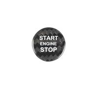 akddaf Car Start Stop Button Cover Sticker,Fit For Alfa Romeo, Giulia Stelvio vehicle Ignition button cover sticker(Black)
