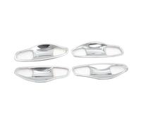 akddaf Door Handle Bowl Cover Trim,Fit for Hyundai, Santa Fe IX45 2013-2017 Chrome Car Side Handle Cup Molding Accessories Door Handle Bowl Caps