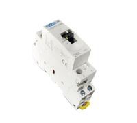 AKDDNZX 2P 25A 220V/230V 50/60HZ Din rail Household ac Modular contactor with Manual Control Switch 2NO or 1NO 1NC or 2NC(2NC)