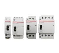 AKDDNZX 2P 25A 40A 63A AC220V 50/60Hz Din Rail Household AC Modular Contactor With Manual Control Handle Switch 2NO 2NC 2NO2NC(AC 220V_40A_4NC)