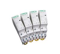 AKDDNZX Contactor 1-25 2P 16A 20A 25A 220V/230V 50/60HZ Din Rail Contactor AC Modular Contactor 2NO 1NO1NC 2NC Home Contact CT(20A 2NO)