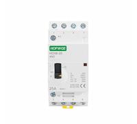 AKDDNZX HCH8-25M 4P 25A 220V Din Rail Household AC Modular Contactor With Manual Control Switch 4NO 2NO2NC or 4NC(4P 25A 2NO2NC 230V)