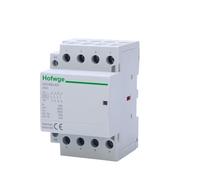 AKDDNZX HCH8s-63 Modular Contactor 4P 63A 4NO 4NC 2NO2NC 380V 220V 110V AC 24V Automatic Household Contactor Din Rail Type iCT 50/60Hz(4P 63A 2NO2NC DC24V)