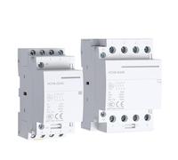 AKDDNZX Household small single-phase AC contactor HCH8-20A 25A 32A 40A 63A 100A 2P 4P 230V Modular ContactorAutomat rail miniature mute(25A,4NC_220V)