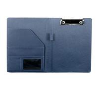 AKDJGFP Leather Document Folder PU Leather A5 File Bags, Folders, Clipboard, Supplies, And Commercial Office(Blue)