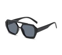 AKDJGFP Sunglasses Square Vintage Sunglasses Woman Big Frame Sun Glasses Female Fashion Outdoors Candy Colors Mirror Oculos De Sol(Black Gray)