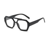 AKDJGFP Sunglasses Square Vintage Sunglasses Woman Big Frame Sun Glasses Female Fashion Outdoors Candy Colors Mirror Oculos De Sol(Black Trans)