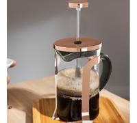Orsina Elegant Rose Gold Cafetiere, Rose Gold Finish Cafetiere For Kitchen, Stable Advanced Filtered Cafetiere