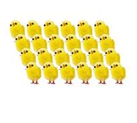 AKEDE 24 Pcs Yellow Easter Chicks For Craft - Easter Decorations Kids Artificial Small Chicken For Easter Bonnet Decoration, Egg Hunt Toy Fillers, Bonnet Decorating Arts & Crafts