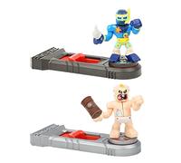 Akedo 14259 EA Ultimate Arcade Warriors Versus Pack WILD TIDE VS BIG STINKY Mini Battling Action Figures Ready, Fight, Split Strike, Multicolor