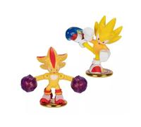 Akedo Sonic The Hedgehog Versus Pack with Super Sonic and Super Shadow, Mini Collectable Battling Action Warriors, 2.25 Inches Tall, Contains 2 Battle Controllers