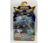 Legends of Akedo Ninja Bosses, Cyber Blade, 3" Tall Battling Action Figure with 360˚ Blade Defense and Attack Spin Action, Double Defense Armor That Pops Off When Struck, 4 Ninja Bosses to Collect