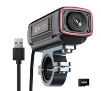 AKEEYO AKY-710S Motorcycle/Bicycle Camera 4K 28fps, 2K 55fps, Wide Angle 142°, IP67, 5MP, Loop & Emergency Recording, Parking Monitor, Bicycle, Outdoor Sports, Rechargeable, Includes 64GB Card