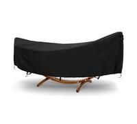 AKEfit Hammock Cover, 400D Upgraded Waterproof Hammock Cover, Heavy Duty Polyester Hammock Stand Cover Thick Protective Cover Including Adjustable Buckle Strap, Suitable For 11-12 Ft Hammock, Black