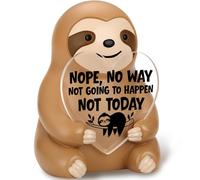 akeke Funny Little Sloth Figurine Gift, Sloth Reminder Decor for Desktop, Shelf, Near The Computer, Relaxing and Healing Wisdom Birthday Gifts for Women, Mom, Friend, Students, Coworker ASH15