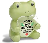 akeke Happy 30th Birthday Frog Figurine Desk Shelf Decor