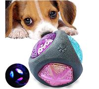Akemaio Dog Toothbrush Toy Brushing Ball Stick, Rubber Dog Ball Puppy Bite Resistant Ball Dental Care Toy for Pet Molar Training Ball
