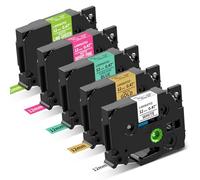 Aken Coloured Label Compatible with Brother P Touch 12mm Label Maker Tape