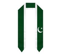 AKEOPIST Flag Graduation Stoles for Men and Women, Graduation Shawl Sash for International Graduation's Day, Pakistan Flag Stole, One size