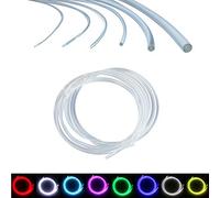AKEPO 1.5mm*5m PMMA Side Glow Fiber Optic Cable for Car Home Use, No Heat, No UV, No IR, Waterproof, Transparent, Flexible, 16.4ft (5m) Length, Without Light Source