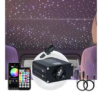 AKEPO 16W Small Size RGBW Twinkle Fiber Optic Light Kit, APP Music Activated Mixed 460pcs 9.8ft/3m Optical Fiber Star Ceiling Light Kit for Car Headliner Star/Home