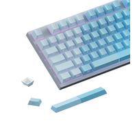 AKepopery Side-Lit Shine-Through PBT Keycap - 121 Key Cherry Profile Set | Compatible with Cherry MX Switches Mechanical Keyboards Key Cap Gradient Blues