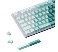 AKepopery Side Print Shine-Through Double Shot PBT Keycaps Set - 121 Keys, Cherry Profile, for MX Style Mechanical Keyboards (Cherry/Gateron/Magnetic Switches) - Gradient Green