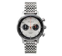 AKERFALK Chronograph Quartz Mechanical Steel Hybrid Panda White Black Men's Watch