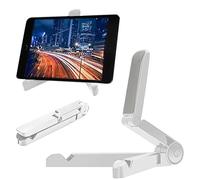 Aketo Ultra Strong Adjustable iPad Stand, Tablet Stand, Tablet Holder, Folding Universal size Compatible with every Tablet/smartphone for great stability, White
