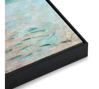 Akfado Canvas Floating Frame for 20x24 Abstract Art, 0.86" Deep DIY Metal Floater Frames for Home Office Art Show Exhibition, Modern Wall Decor for Bedroom Hallway Entryway, No Glass & Back (Black)