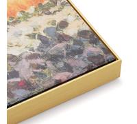 Akfado Floater Frame for 36x36 Handmade Canvas Paintings, 0.86" Deep DIY Floater Frames for Classical Antique Still Life Art Prints, Kitchen Dining Room Accent Decor, No Glass & Back (Gold)
