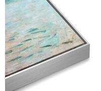 Akfado Floating Frame for 16x20 Canvas Paintings with 0.6-0.8" Deep, DIY Metal Canvas Floater Frames for Abstract Art Prints Family Wedding Portraits, Gallery Wall Att Decor, No Glass & Back (Silver)