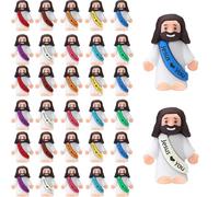 AKFAHOIF 30PCS Little Jesus Figures, Mini Jesus Figurines in Bulk, Multicolor Tiny Jesus Figures, Miniature Figurines to Hide and Seek Religious Gifts for Easter Egg Stuffers
