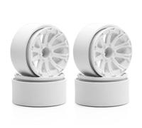 Akfldms 1.9 Inch Beadlock Wheel Rim 4pcs ABS Plastic for 1:10 Rc Crawler Trx4 Trx6 Scx10 Cc01 D90 Hub White