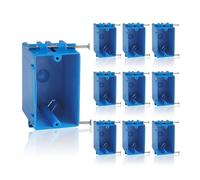 Akfldms 10 Pack Single Gang Electrical Box PVC Old Work Outlet Box for Residential Commercial Job Applications