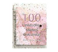 Akfldms 100 Envelope Challenge Binder Savings Binder for Save 5050 with Cash Envelopes for Budget Planning Pink
